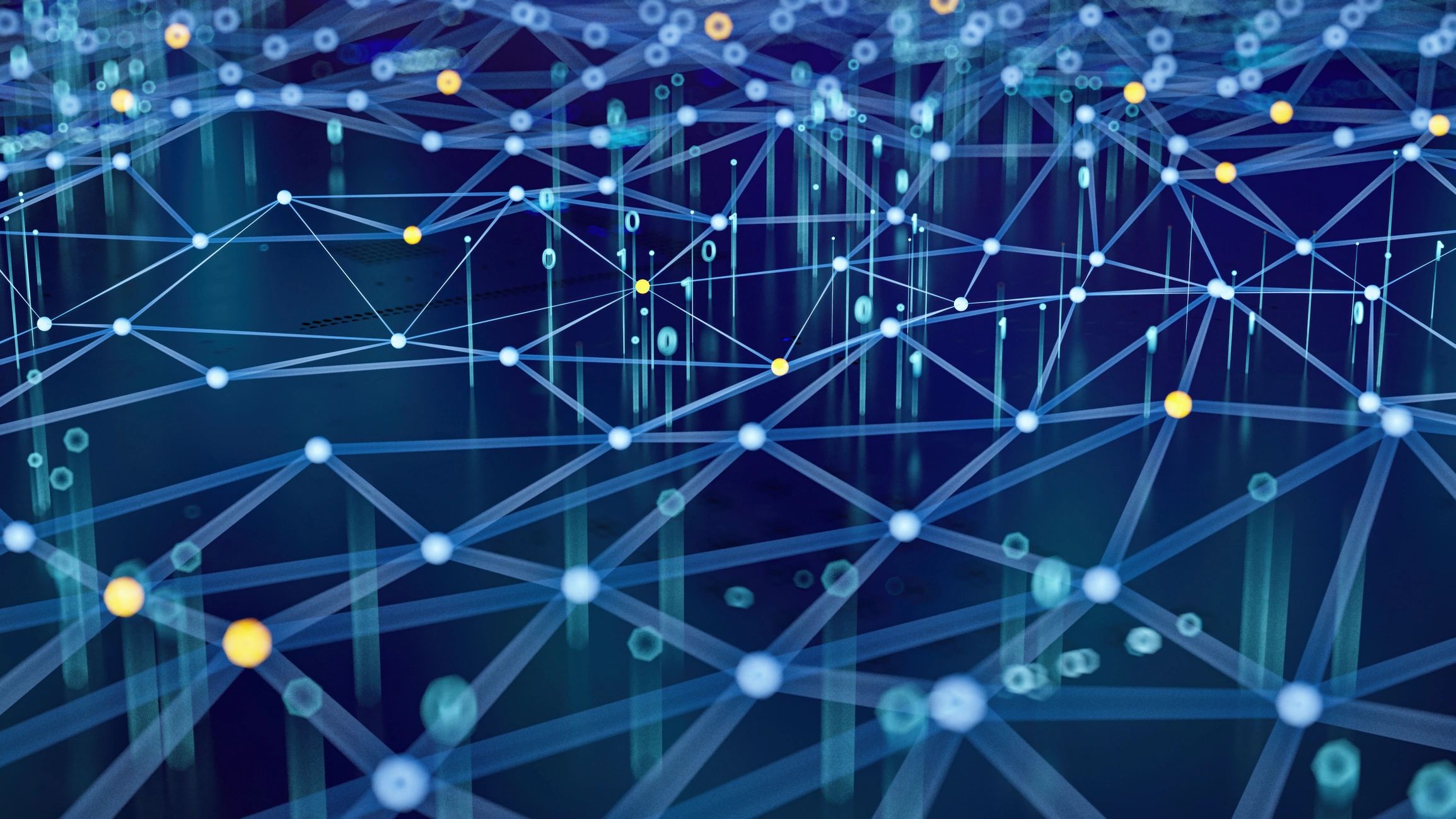 Artificial intelligence neural network concept background