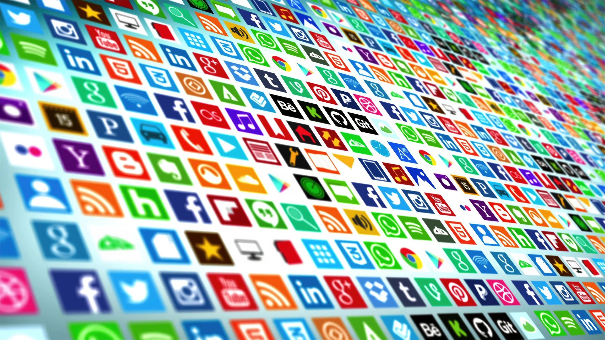 Grid of social media icons representing organic social content