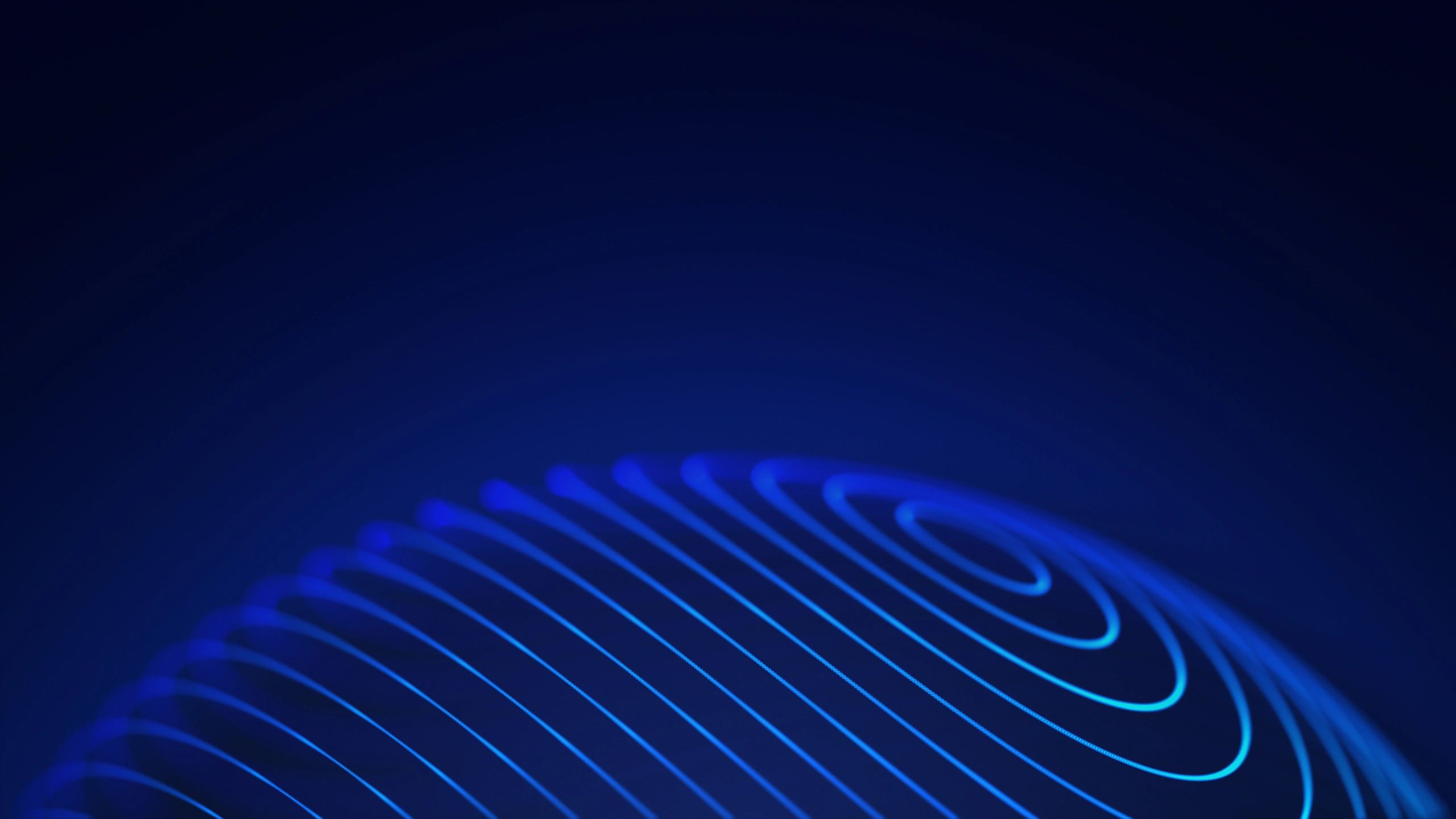 Blue geometric sphere representing modern digital media